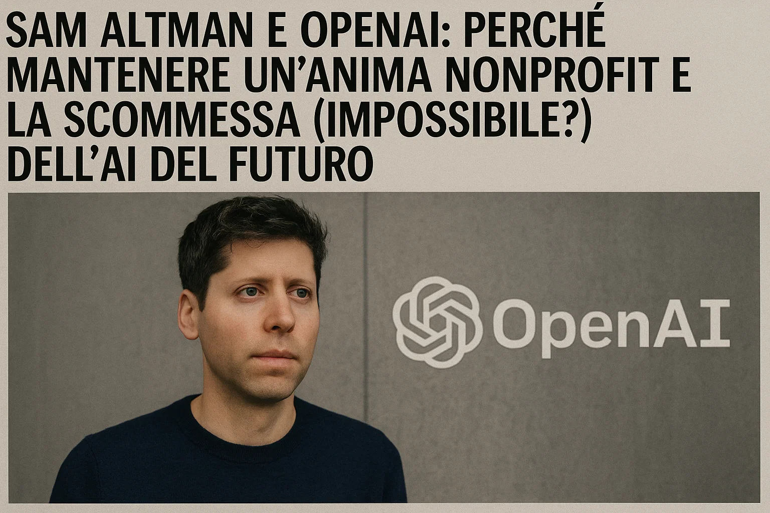 Sam Altman e OpenAI: Perché Mantenere un’Anima Nonprofit è la Scommessa (Impossibile?) dell’AI del Futuro